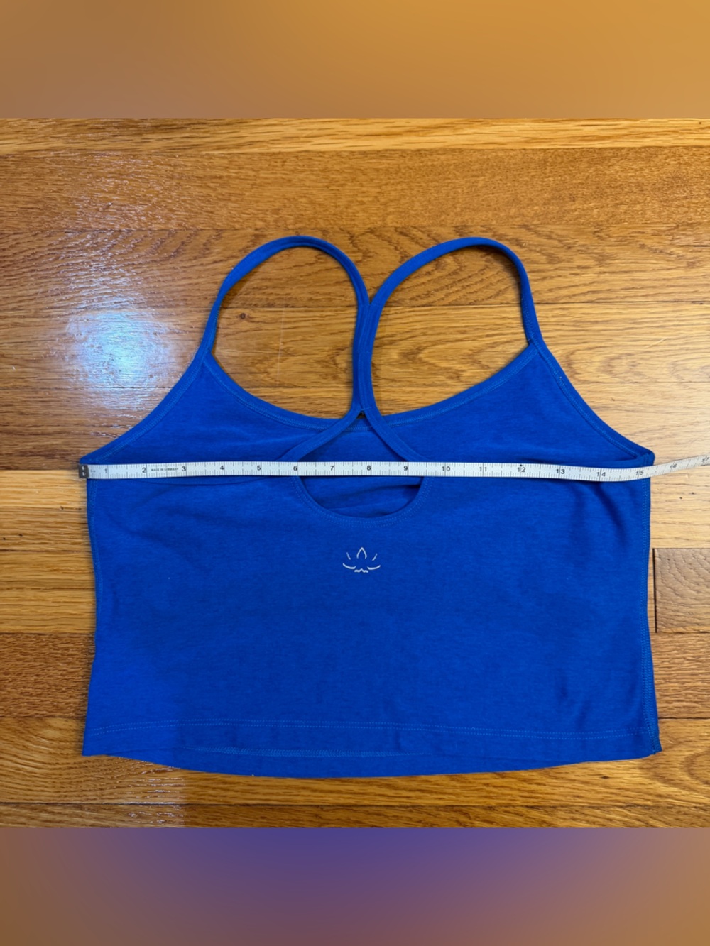 Beyond Yoga Spacedye Slim Racerback Cropped Tank Vibrant Blue - Size Large - Picture 5 of 6